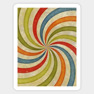 Psychedelic Retro Spiral Sticker